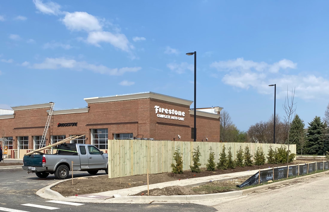 dumpster corral fence schaumburg contractor fencing bollards commercial business