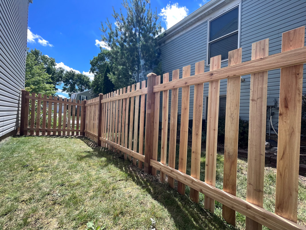 fence installation illinois fencing cedar wood