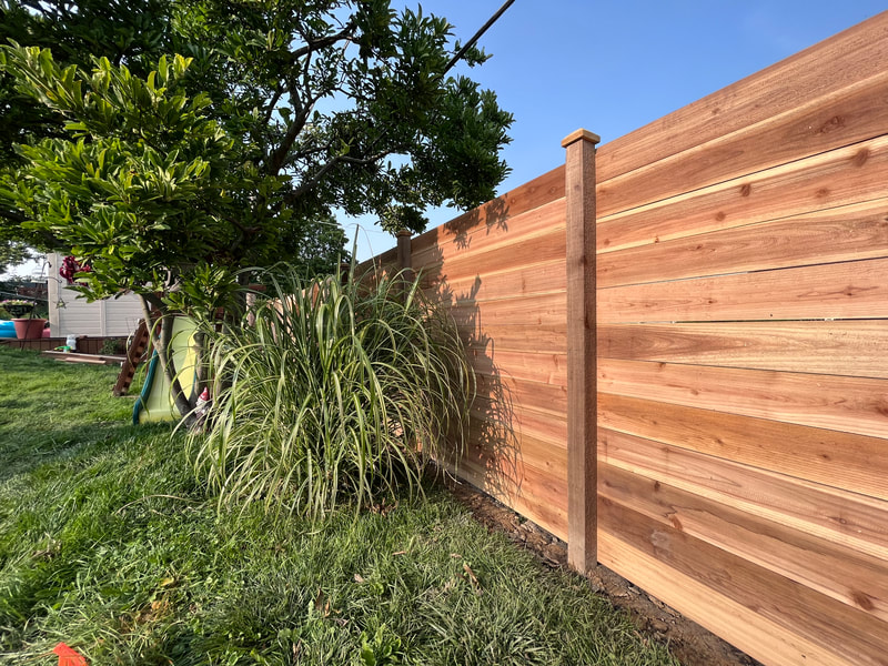 cedar horizontal fence installation hanover park illinois