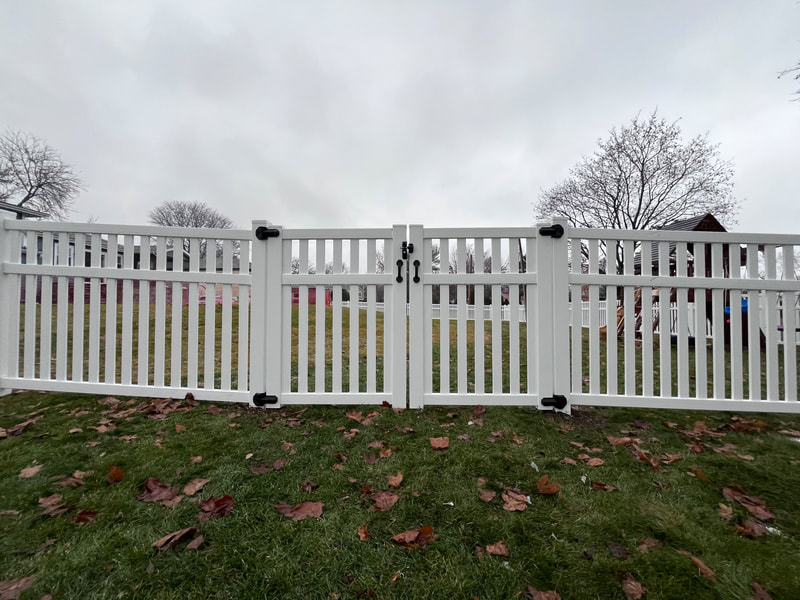 semi privacy fence semi private fencing spaced picket fence installation illinois