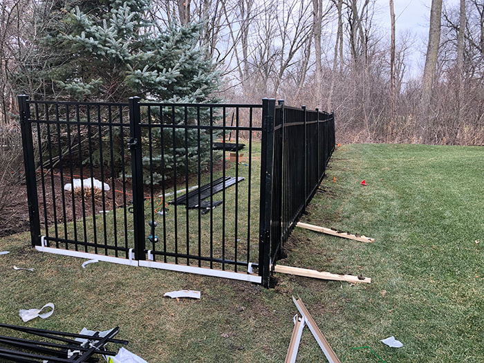 fence installation rolling meadows black aluminum privacy 