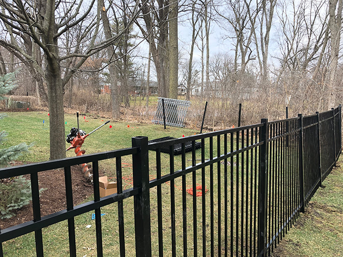 fence installation contractors rolling meadows black aluminum decorative