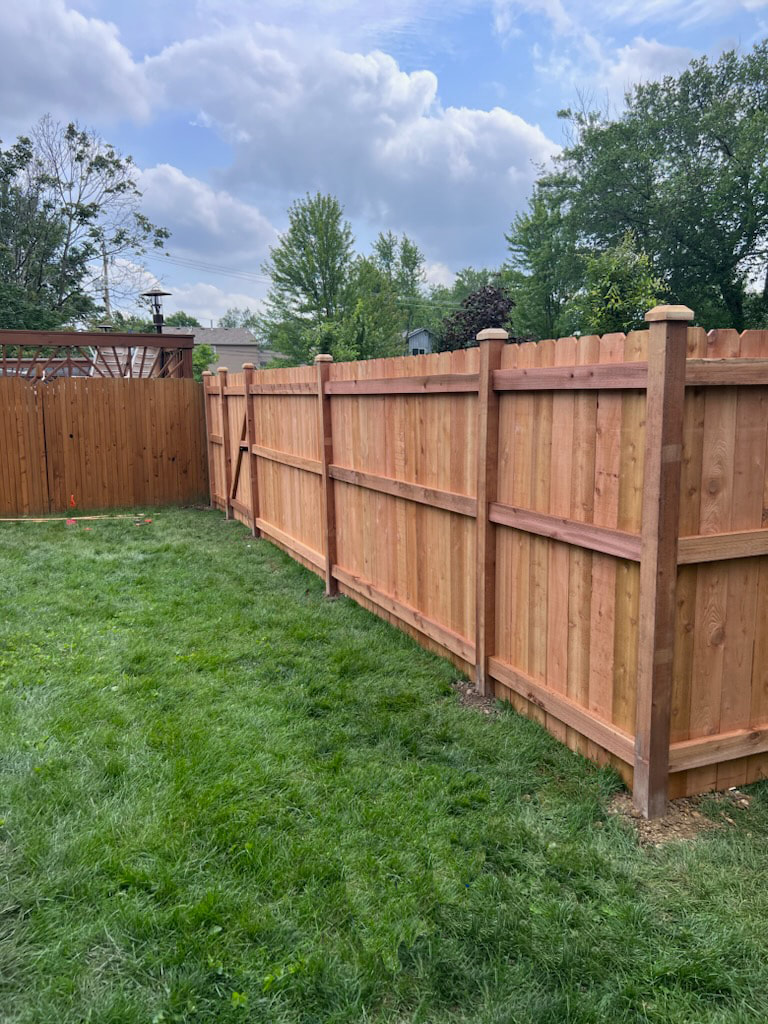 cedar fence installation illinois fence company