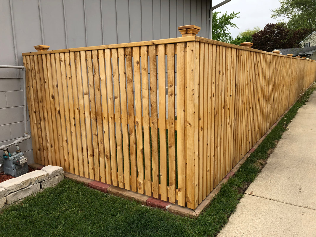 wood semi privacy fence fencing installation company schaumburg il
