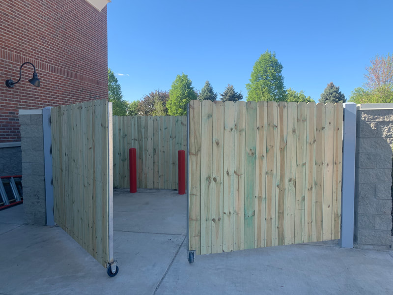 commercial fencing dumpster corral dumpster enclosure fence installation