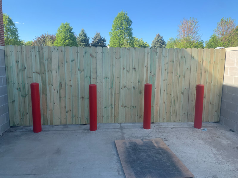 commercial fencing dumpster corral dumpster enclosure fence installation