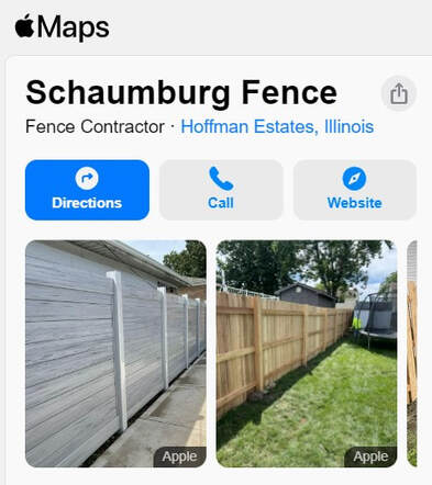 schaumburg fence company apple maps