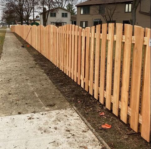 wood picket fence installation cedar illinois